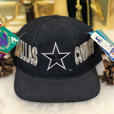 Vintage Deadstock NWT NFL Dallas Cowboys Starter Tri-Power Spellout Wool Snapback Hat