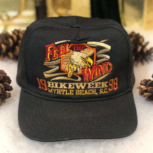 Vintage 1998 Bike Week "Feel the Wind" Myrtle Beach South Carolina Twill Snapback Hat