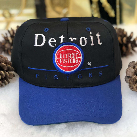Vintage NBA Detroit Pistons Twins Enterprise Bar Line Twill Snapback Hat