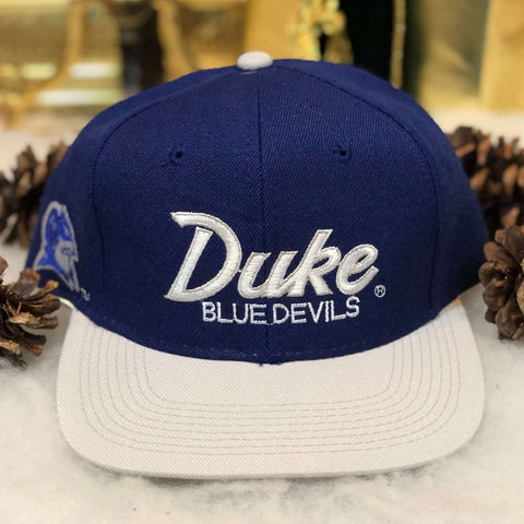 Vintage NCAA Duke Blue Devils Sports Specialties Script Wool Snapback Hat