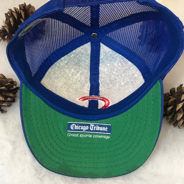 Vintage MLB Chicago Cubs Chicago Tribune Promo Annco Trucker Hat