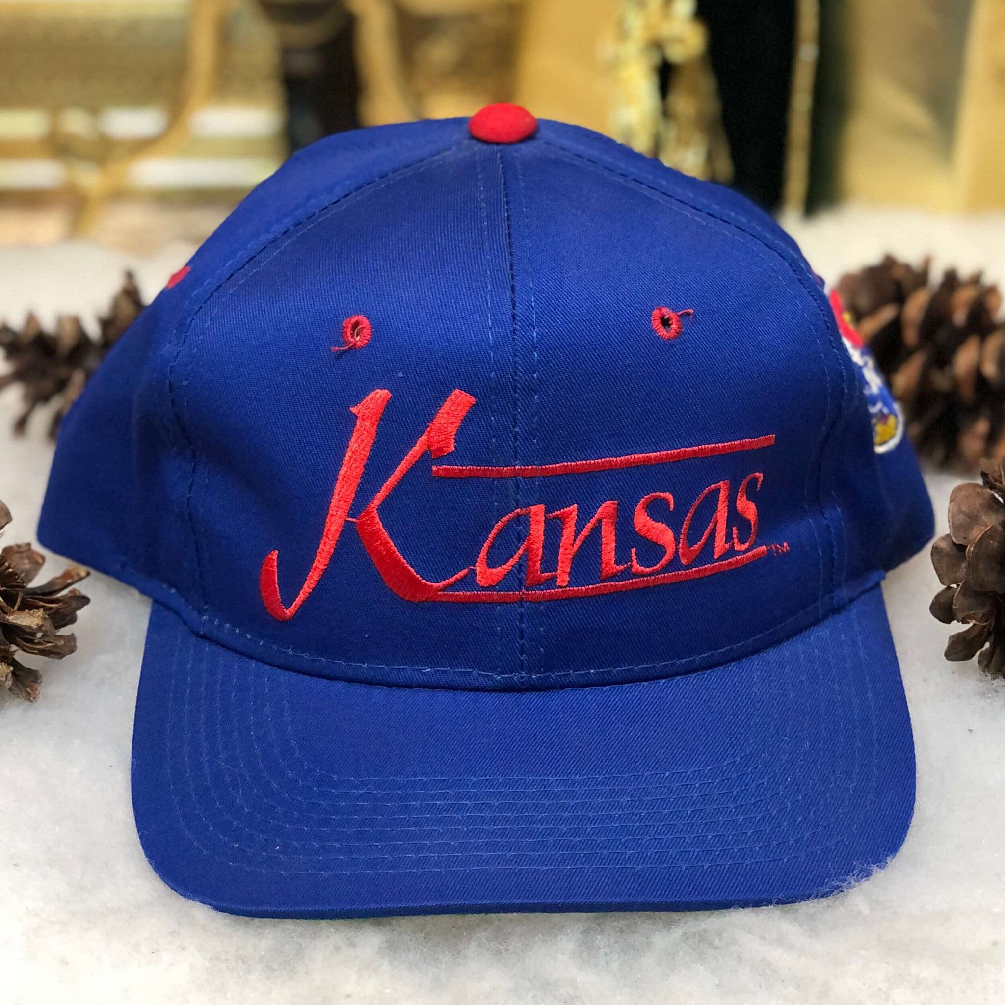 Vintage NCAA Kansas Jayhawks The Game Twill Snapback Hat