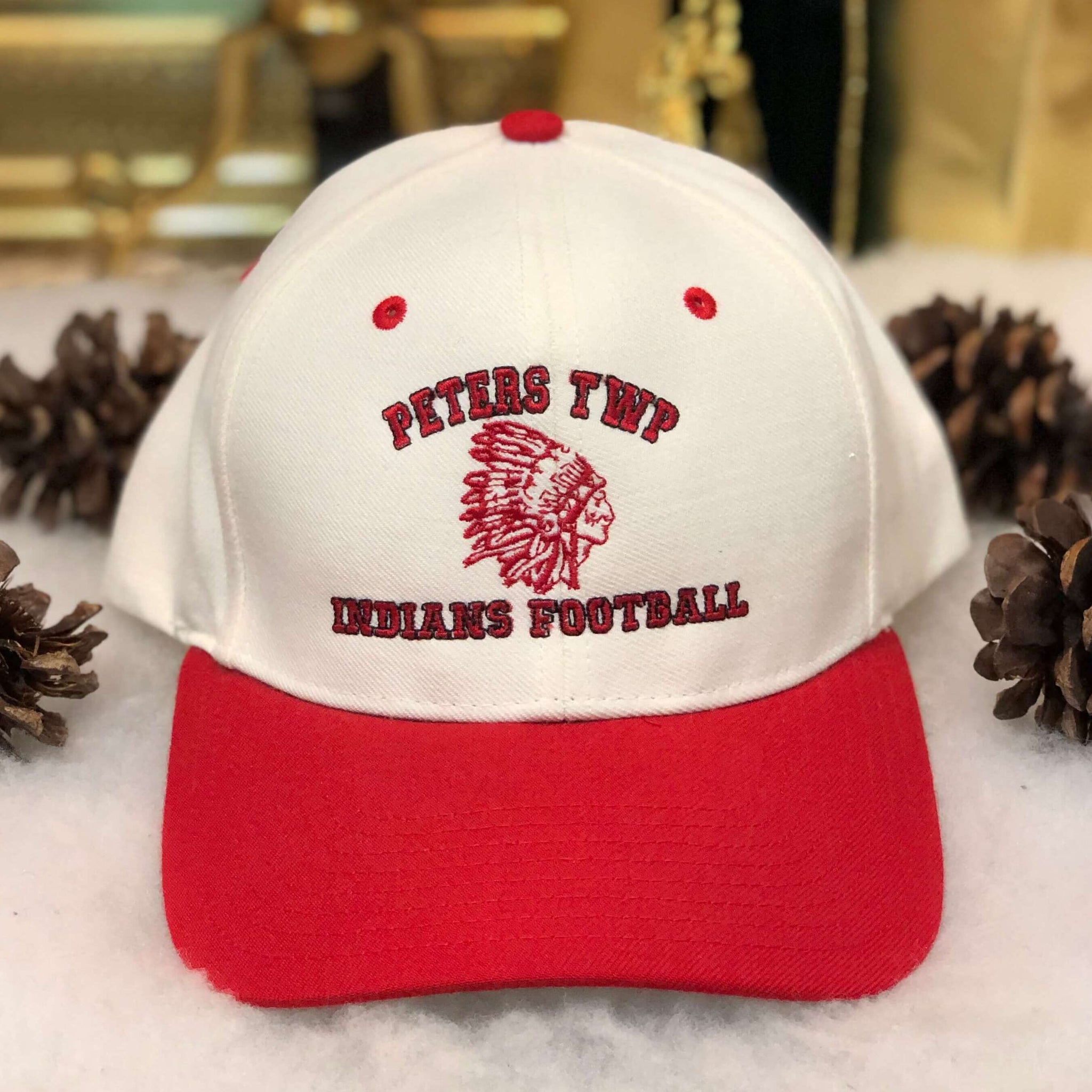 Peters Township Indians High School Football Wool Strapback Hat