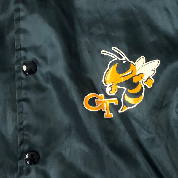Vintage NCAA Georgia Tech Yellow Jackets Satin Bomber Jacket (M)