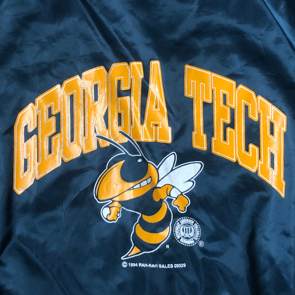 Vintage NCAA Georgia Tech Yellow Jackets Satin Bomber Jacket (M)