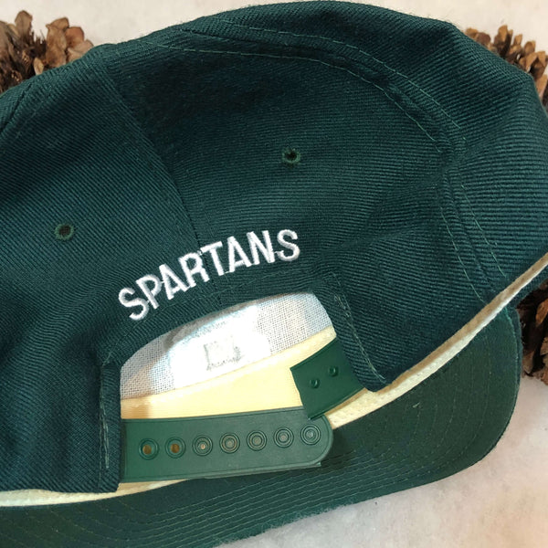 Vintage NCAA Michigan State Spartans New Era Wool Snapback Hat *BROKEN SNAPS*