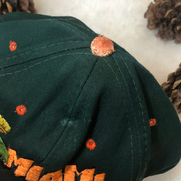 Vintage NCAA Miami Hurricanes Marvin the Martian Looney Tunes "That's All Folks" *YOUTH* Twill Snapback Hat