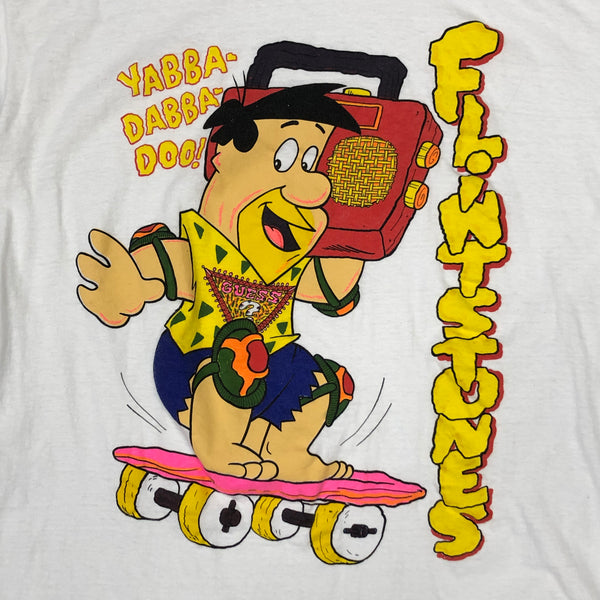 Vintage The Flintstones "Yabba-Dabba-Doo!" Bootleg T-Shirt (L)