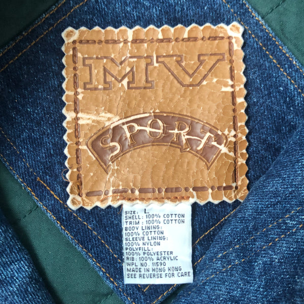 Vintage NCAA Miami Hurricanes MV Sport Denim Jacket (L)