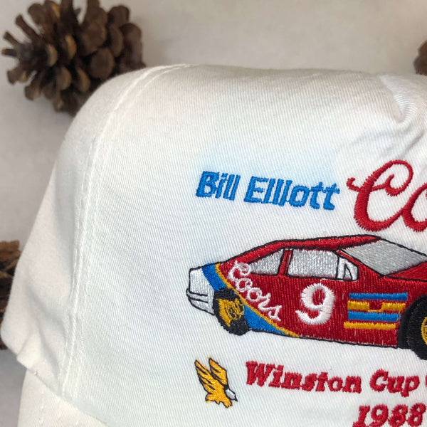 Vintage 1988 NASCAR Winston Cup Champion Bill Elliott Coors Racing Twill Snapback Hat