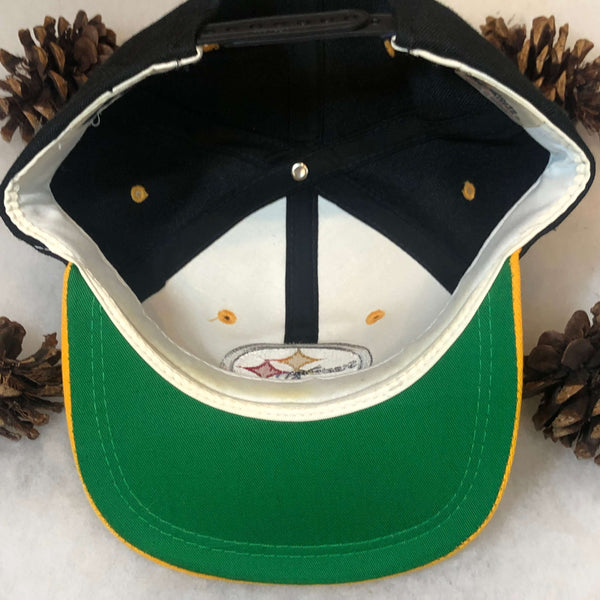 Vintage NFL Pittsburgh Steelers Sports Specialties Brim Script Wool Snapback Hat