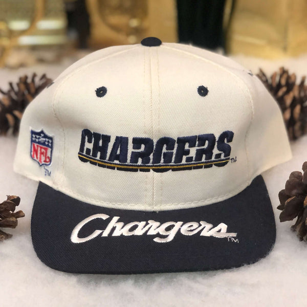 Vintage NFL San Diego Chargers Sports Specialties Brim Script Wool Snapback Hat