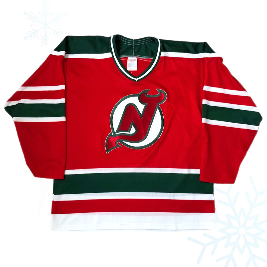 Vintage NHL New Jersey Devils CCM Maska Jersey (L)