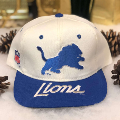 Vintage NFL Detroit Lions Sports Specialties Brim Script Wool Snapback Hat