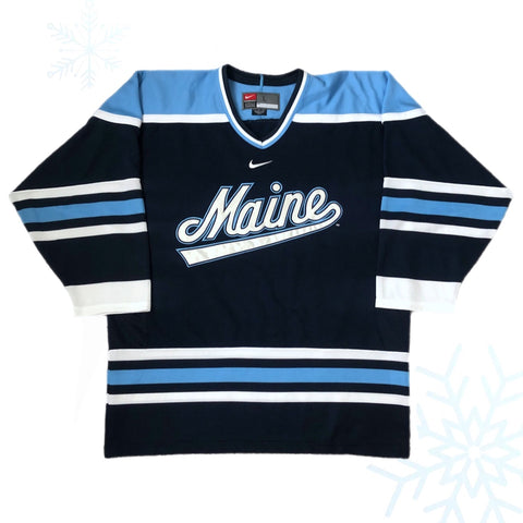 Vintage NCAA Maine Black Bears Nike Hockey Jersey (L)