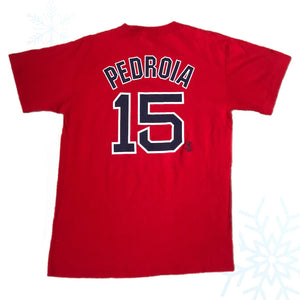 MLB Boston Red Sox Dustin Pedroia Jersey T-Shirt (L)
