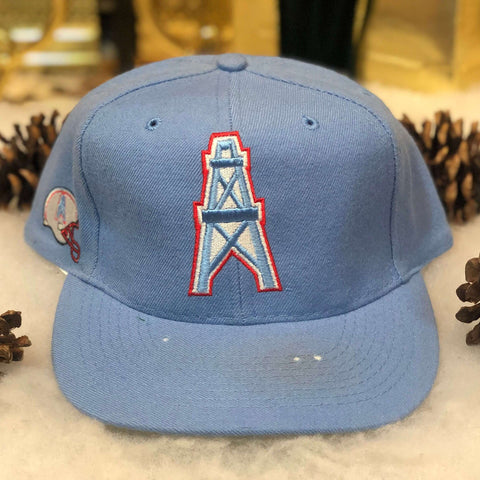 Vintage NFL Houston Oilers American Needle Blockhead Wool Snapback Hat