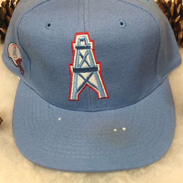 Vintage NFL Houston Oilers American Needle Blockhead Wool Snapback Hat