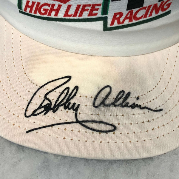 Vintage NASCAR Miller High Life Racing Bobby Allison Autographed Trucker Hat