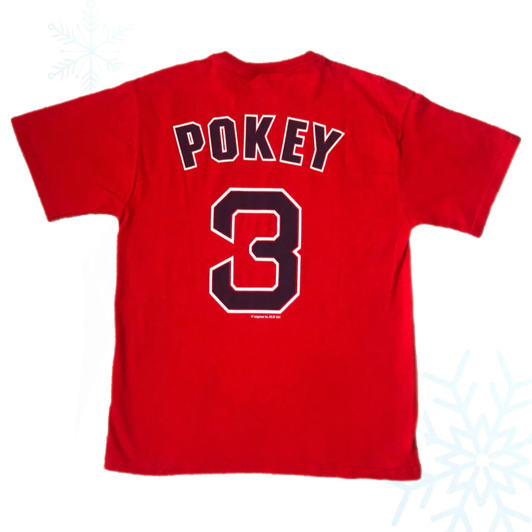 Vintage 2004 MLB Boston Red Sox Pokey Reese Jersey T-Shirt (M)