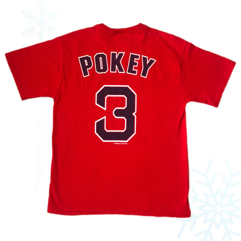 Vintage 2004 MLB Boston Red Sox Pokey Reese Jersey T-Shirt (M)