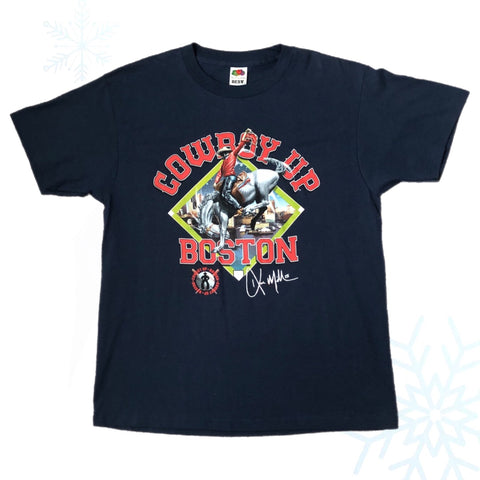 Vintage 2003 MLB Boston Red sox "Cowboy Up" Kevin Millar T-Shirt (L)