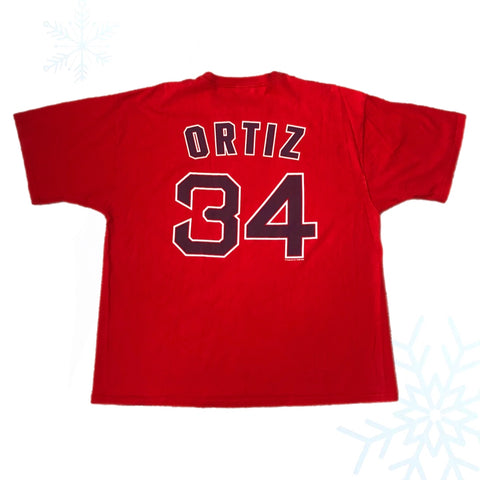 Vintage 2004 MLB Boston Red Sox David Ortiz Jersey T-Shirt (XXL)