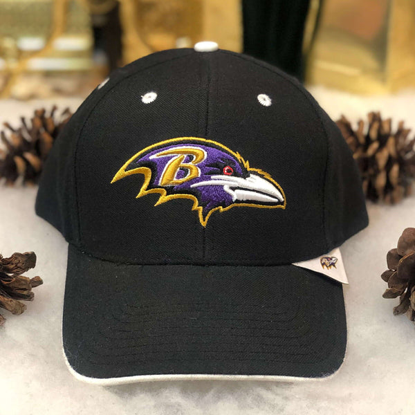 Vintage Deadstock NWT NFL Baltimore Ravens Twins Enterprise Wool Strapback Hat