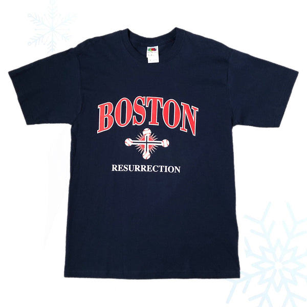 Vintage 2004 MLB Boston Red Sox Resurrection Stations of the Curse T-Shirt (M)