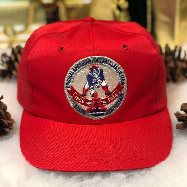 Vintage NFL New England Patriots 1984 Silver 25th Anniversary Sports Specialties Twill Snapback Hat