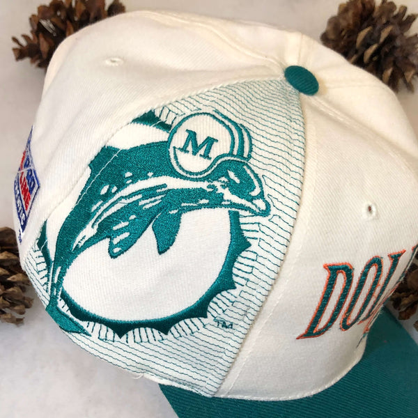 Vintage NFL Miami Dolphins Sports Specialties Laser Wool Snapback Hat