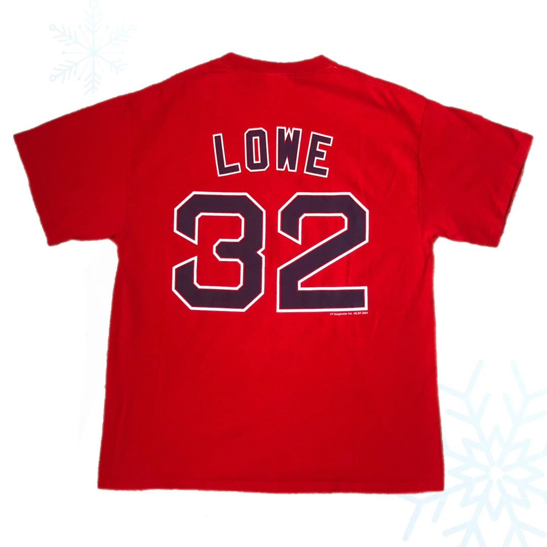 Vintage 2004 MLB Boston Red Sox Derek Lowe Jersey T-Shirt (L)