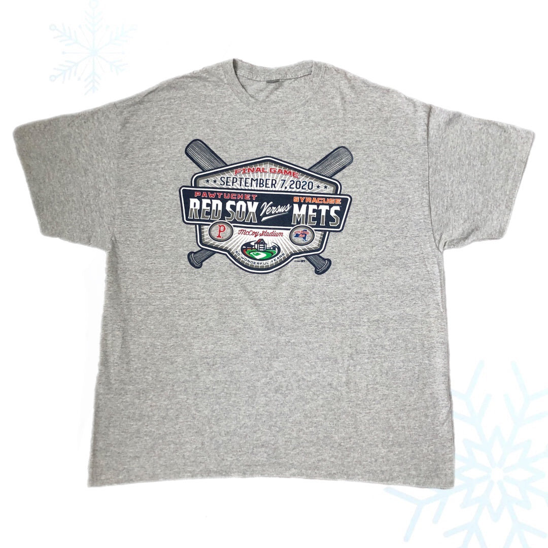 2020 MiLB Pawtucket Red Sox McCoy Stadium Final Game Vs. Syracuse Mets T-Shirt (XXL)
