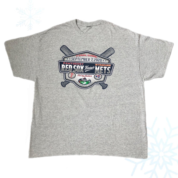 2020 MiLB Pawtucket Red Sox McCoy Stadium Final Game Vs. Syracuse Mets T-Shirt (XXL)