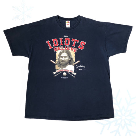 Vintage 2004 MLB Boston Red Sox "The Idiots Believe" Johnny Damon T-Shirt (XXL)
