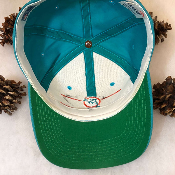Vintage NFL Miami Dolphins Annco Split Bar Twill Snapback Hat