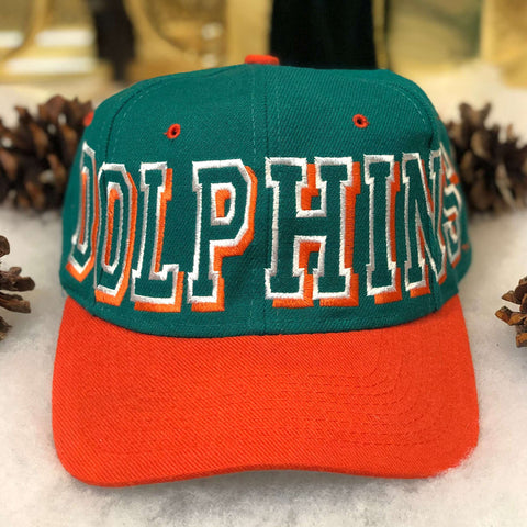 Vintage NFL Miami Dolphins Spellout Clutch Wool Snapback Hat