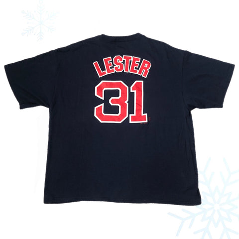 MLB Boston Red Sox Jon Lester Jersey T-Shirt (XXL)