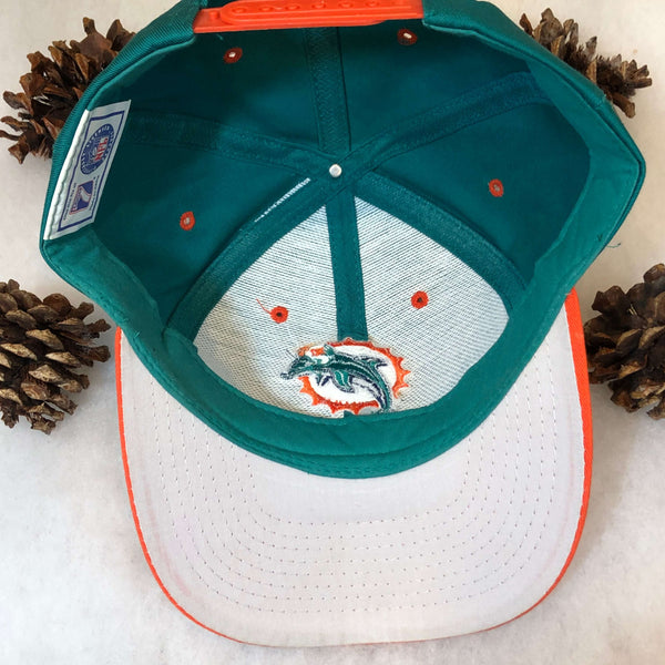 Vintage Deadstock NWOT NFL Miami Dolphins Logo 7 Twill Snapback Hat