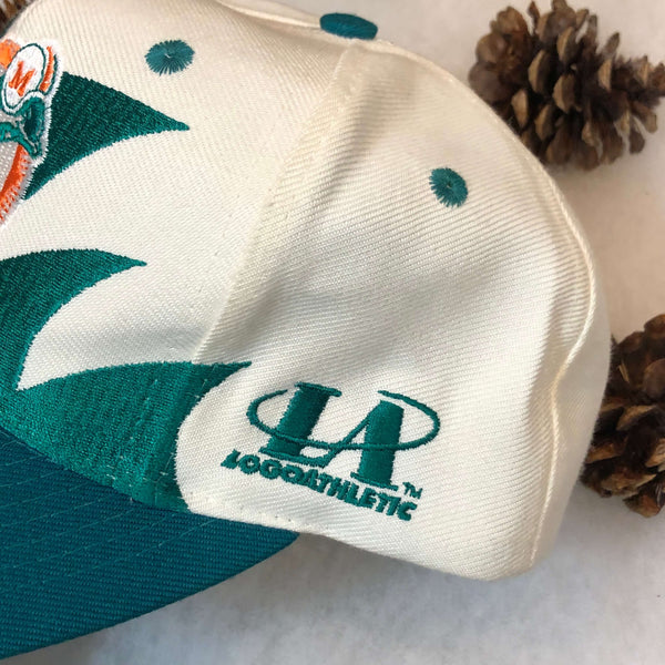 Vintage Deadstock NWOT NFL Miami Dolphins Logo Athletic Sharktooth Wool Snapback Hat
