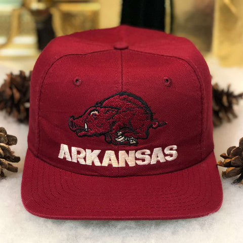 Vintage NCAA Arkansas Razorbacks Twill Snapback Hat