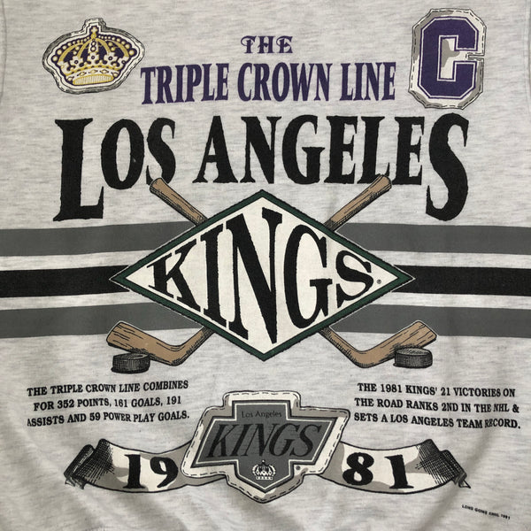 Vintage 1991 NHL Los Angeles Kings Long Gone All Over Print Crewneck Sweatshirt (L)