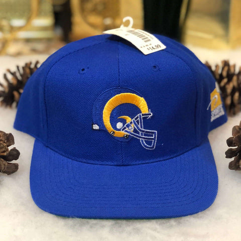 Vintage Deadstock NWT NFL Los Angeles Rams Sports Specialties Plain Logo Wool Snapback Hat