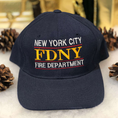 Vintage Deadstock NWOT NYC New York City FDNY Fire Department Wool Strapback Hat