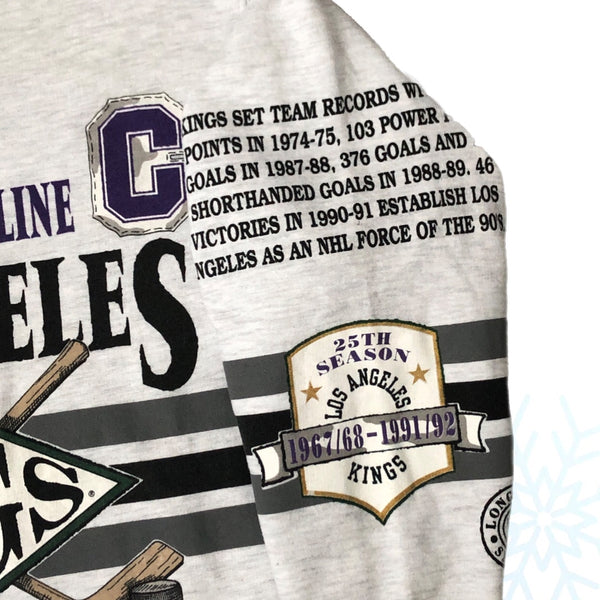 Vintage 1991 NHL Los Angeles Kings Long Gone All Over Print Crewneck Sweatshirt (L)