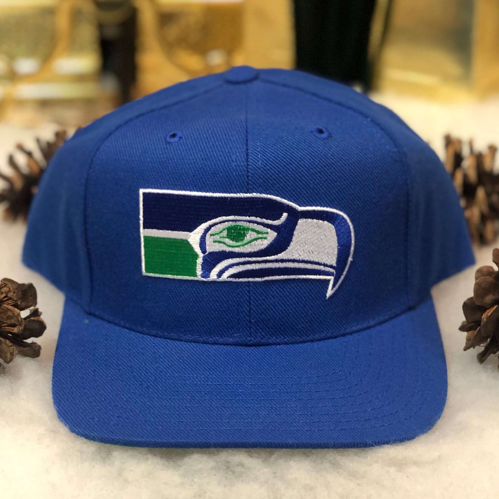 Vintage Deadstock NWOT NFL Seattle Seahawks American Needle Wool Snapback Hat