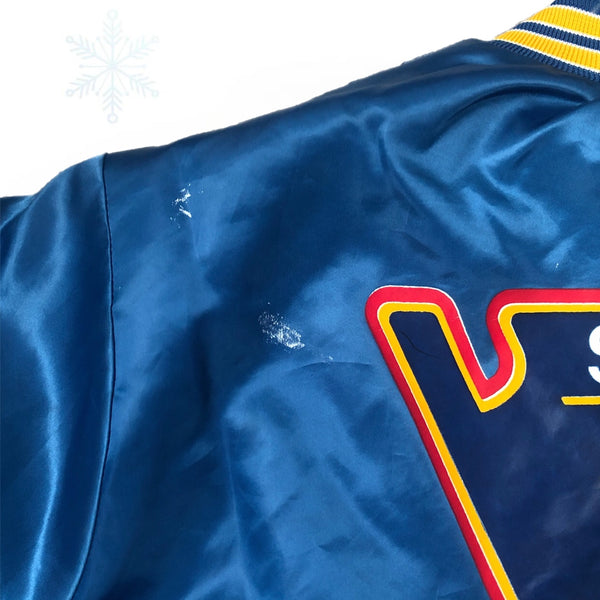 Vintage NHL St. Louis Blues Locker Line Satin Bomber Jacket (XL)