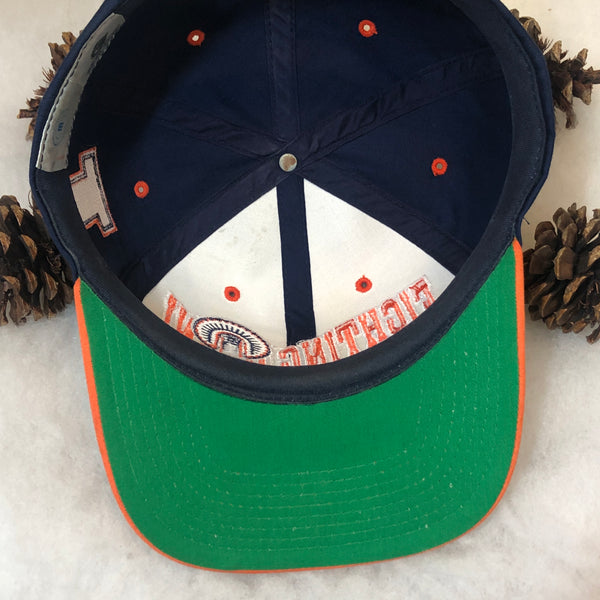 Vintage NCAA Illinois Fighting Illini The G Cap Wave Twill Snapback Hat