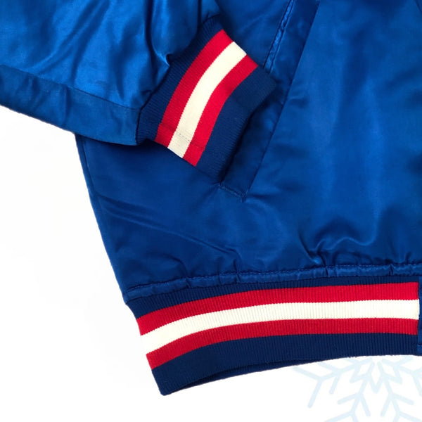 Vintage 90s Starter Satin Royal Blue Blank Jacket (M)