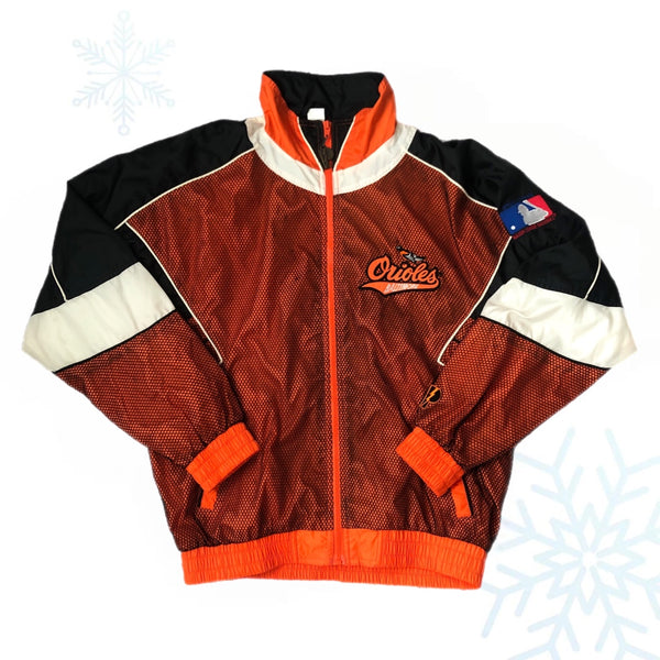 Vintage MLB Baltimore Orioles Pro Player Mesh Windbreaker Jacket (L)